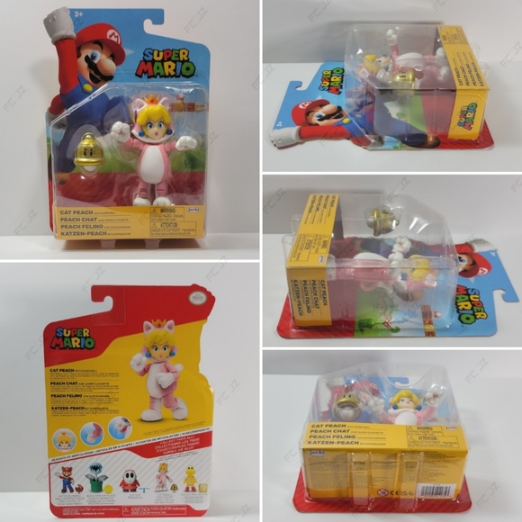 Jakks Pacific x Super Mario - 4" Complete Set (Koopa/Mario/Peach/Plant/Shy) NEW